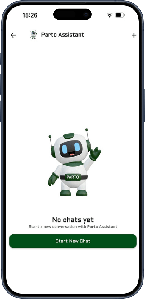 Mobile app screen